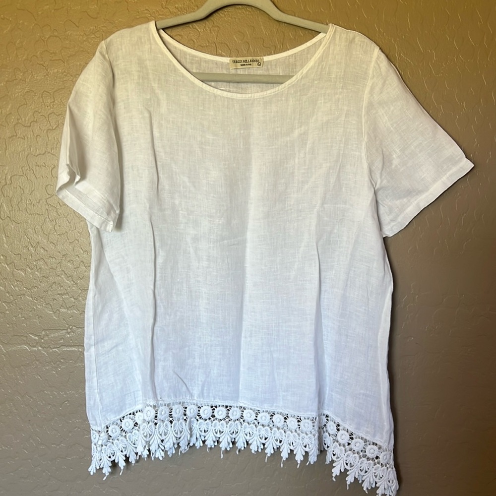 Terzo Millennio 100% Linen Top